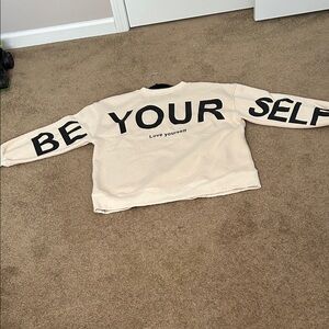 Beige 'Be Yourself' Sweatshirt